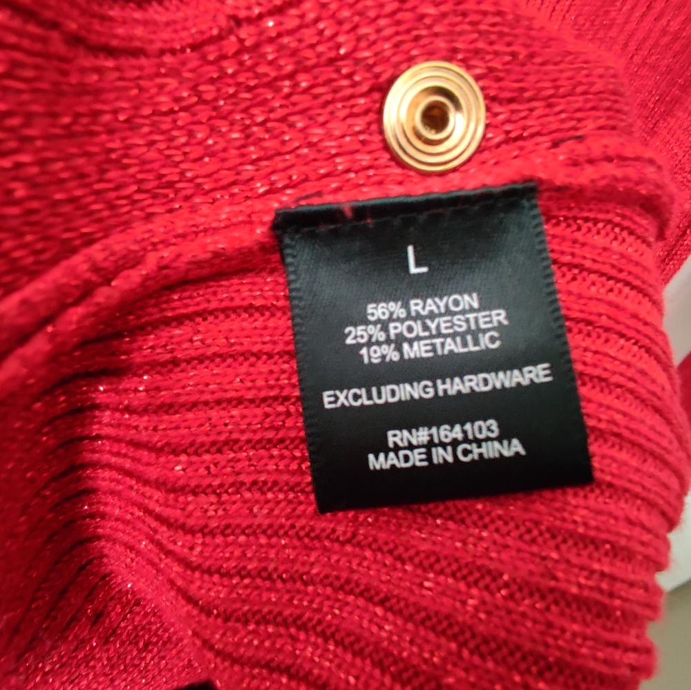 Elegant Red Knit Dress - Picture 4 of 6